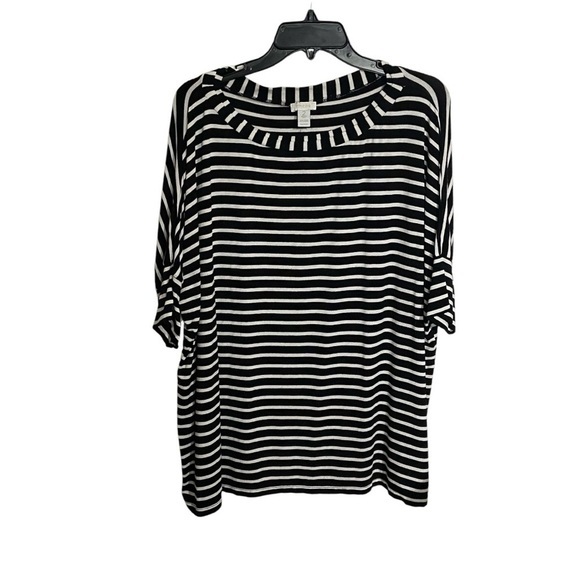 Chico’s Black & White Striped Top - Picture 7 of 7